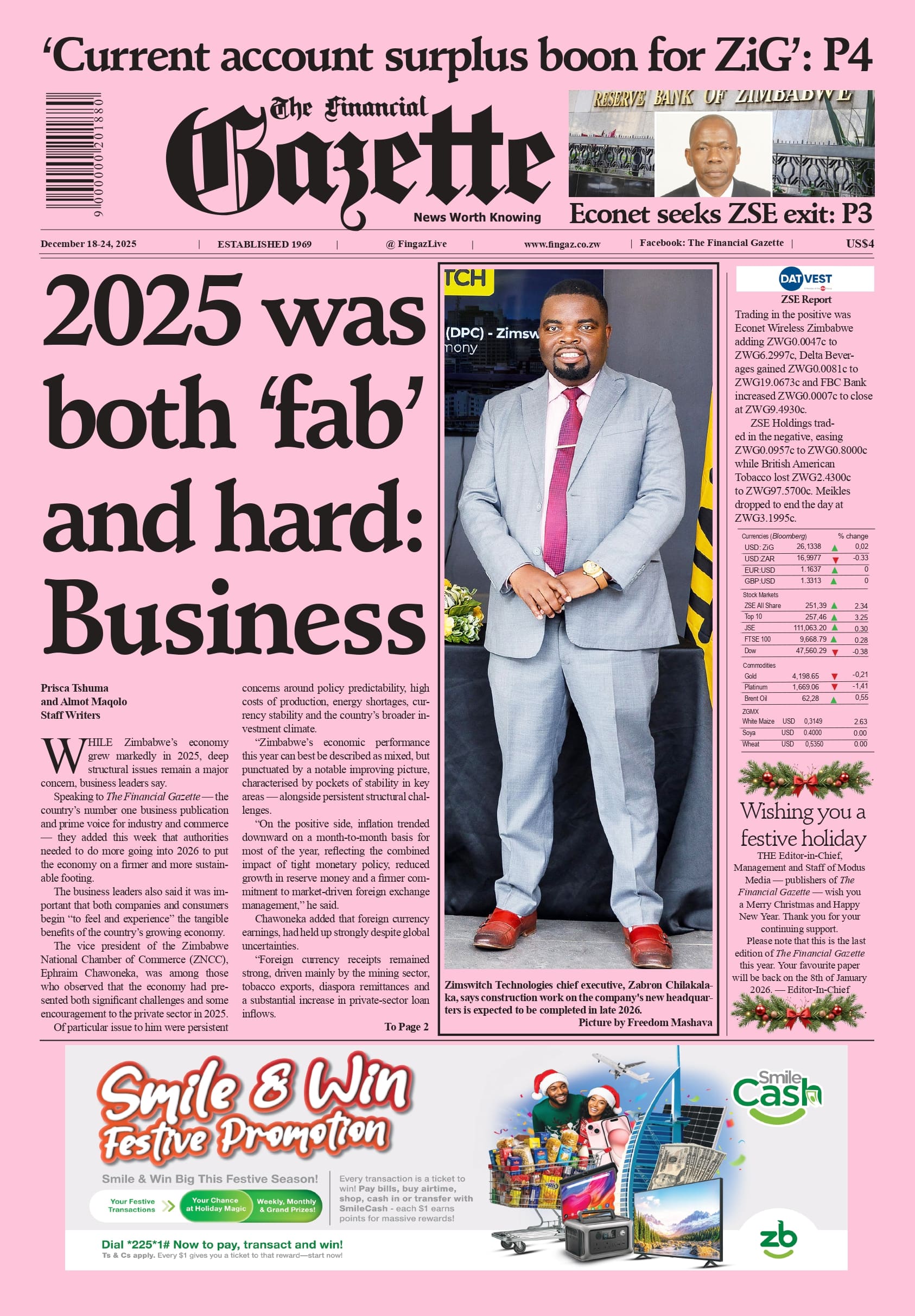 Thursday 18 December 2025